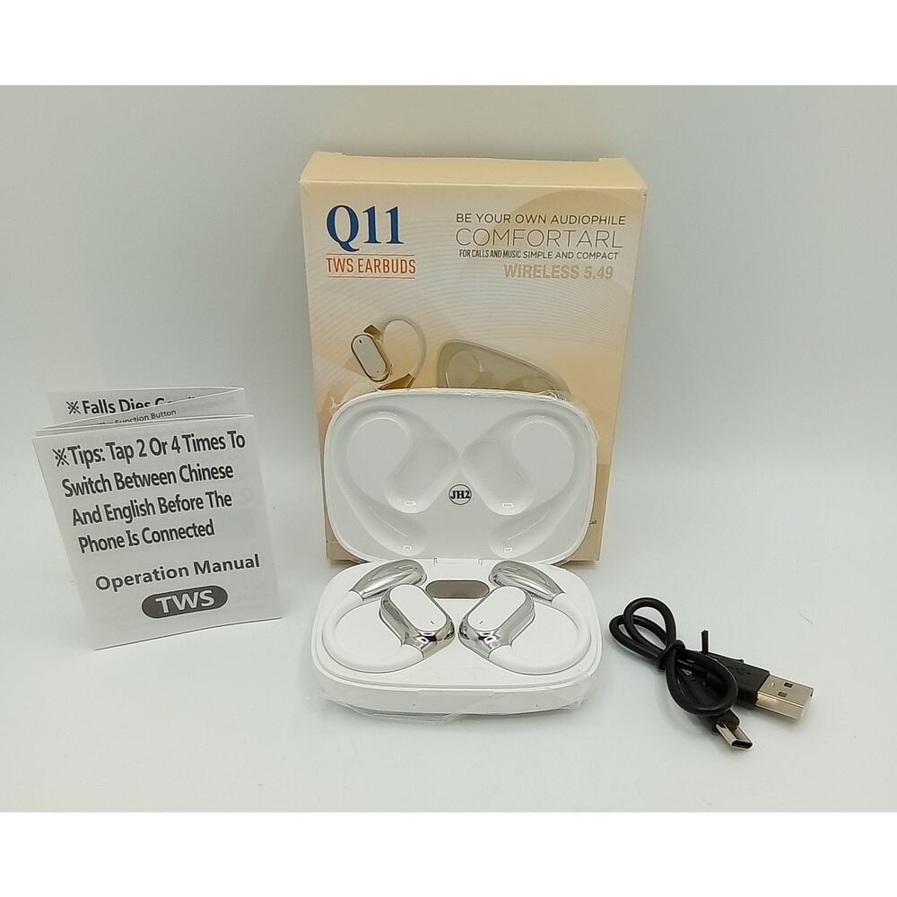TWS Wireless Earbuds Q11 Super Base w/Charging Case White